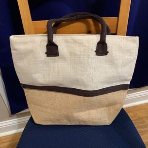 Jute Beach Tote Bag
